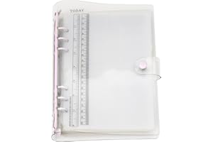 A6 A5 6-Holes Colorful PVC Cover Personal Organizer with Snap Button Closure File Folder for Loose Leaf Sheet Notebook (A5 Co