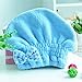 SOFTOWN Microfiber Hair Drying Towel Cap Super Absorbent for Short Hair, 1 Pack, Blue, 9 x 12 inch