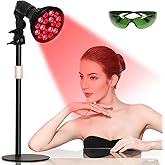 SAVILER Red Light Therapy for Body and Face, Infrared Red Light Therapy Device with Adjustable Stand, 660nm ＆ 850nm Desk Red Light Therapy Lamp for Neck, Knee Pain Relief, Skin Wellness