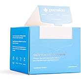 pureskin Daily Clean Facial Towels, 100% Biodegradable Pure Cotton, Premium Disposable Face Towels, Clinician Recommended, Ultra Soft, Suitable for All Skin Types, 50 count