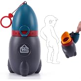 DIJIAMEIYA Portable Potty for Kids &ndash; Leak-Proof Rocket Travel Urinal for Boys &amp; Girls, Lightweight Road Trip Essential for Car, Camping, Potty Training Toy, Easy-Clean Reusable Pot(Deep Blue)
