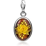 Ian And Valeri Co. Amber Sterling Silver Oval Adjustable