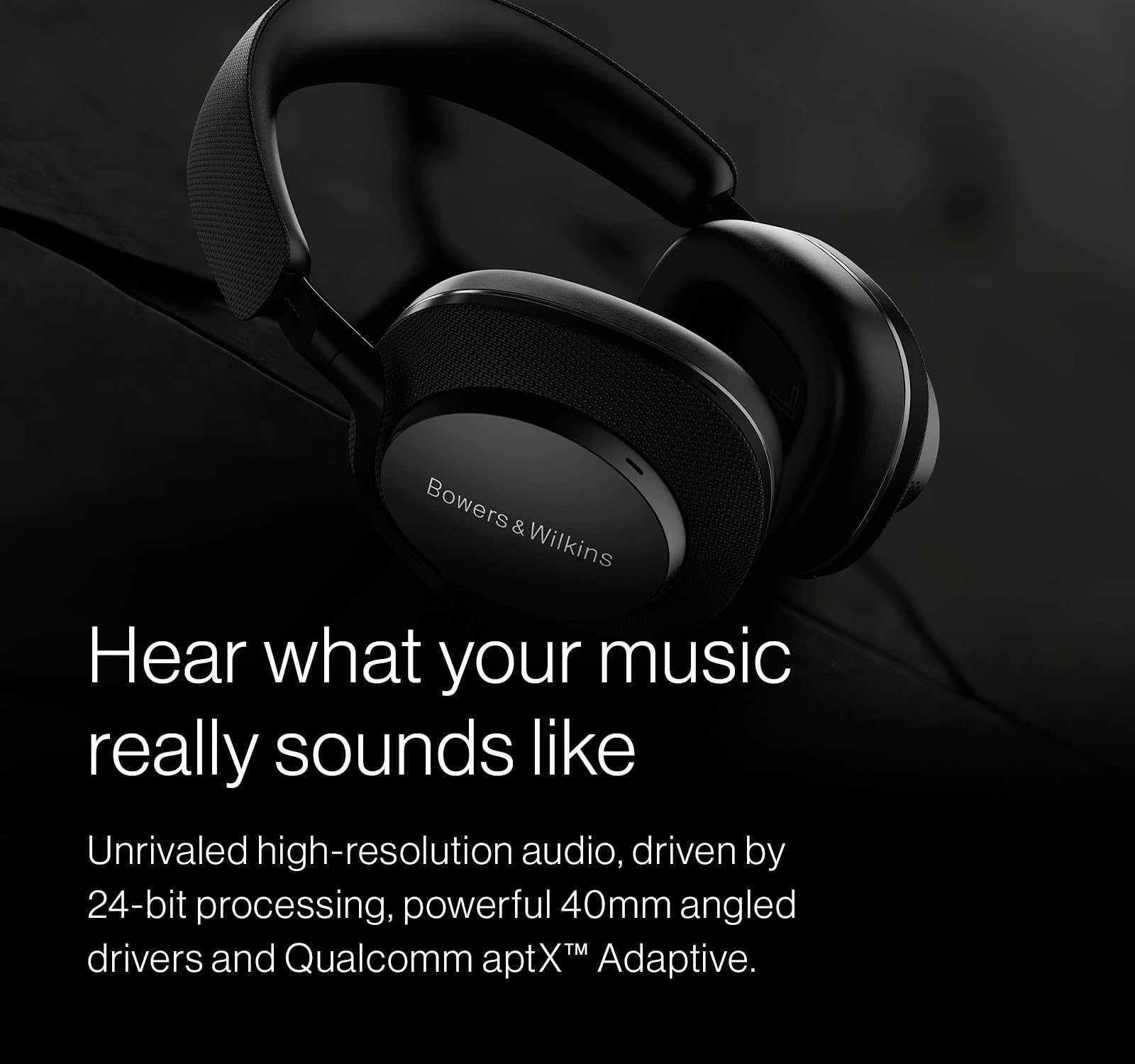 Bowers & Wilkins Px7 S2e Bluetooth Headphones Over Ear, Enhanced Noise Cancellation & Transparency Mode, Crystal-Clear Calls, 30-Hour Playback, Anthracite Black, Over-Ear Headphones
