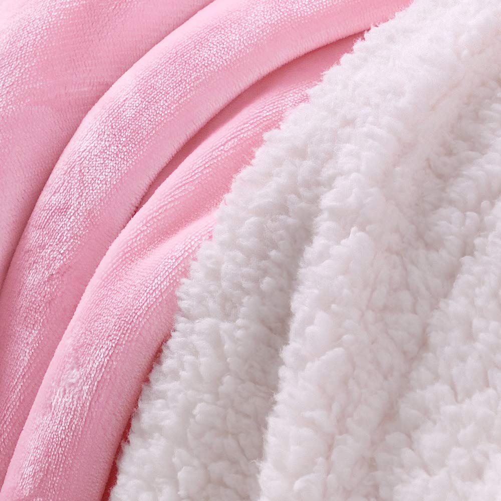 KAWAHOME Sherpa Fleece Blanket Super Soft Extra Warm Thick Winter