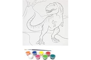 Misco Toys Canvas Paint Party Kits, 11 Piece Art kit Pre-Drawn Outline Canvas for Paint and Sip 8 Colors and Brush Included, Great Gift for Kids 4+ and Adults Too!
