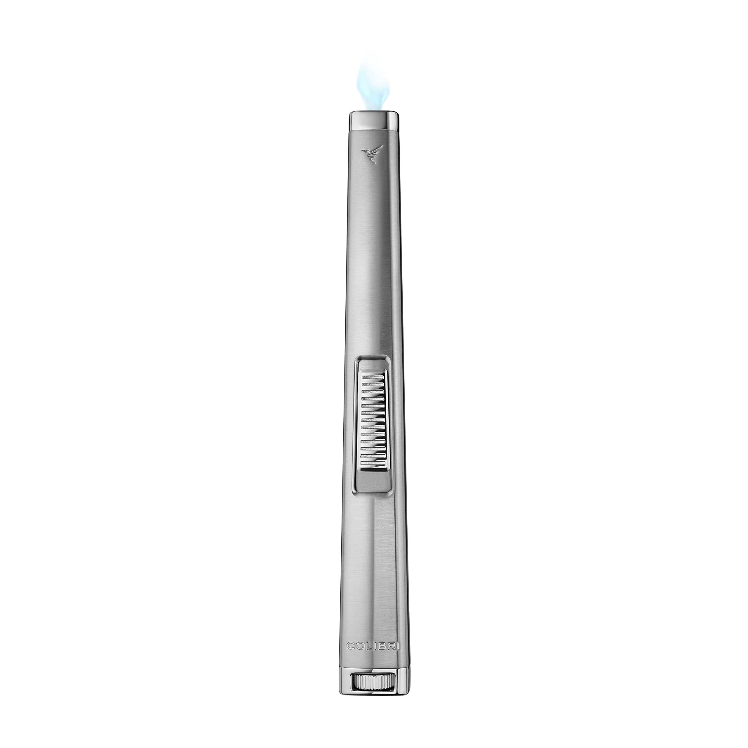 Colibri Aura Jet -flame Candle Lighter | Luxury Finish, Metal Construction | Long Shape, Extended Reach | Flat Wide Flame | Windproof | Butane Refillable (Butane Not Included) | Beautiful Giftbox