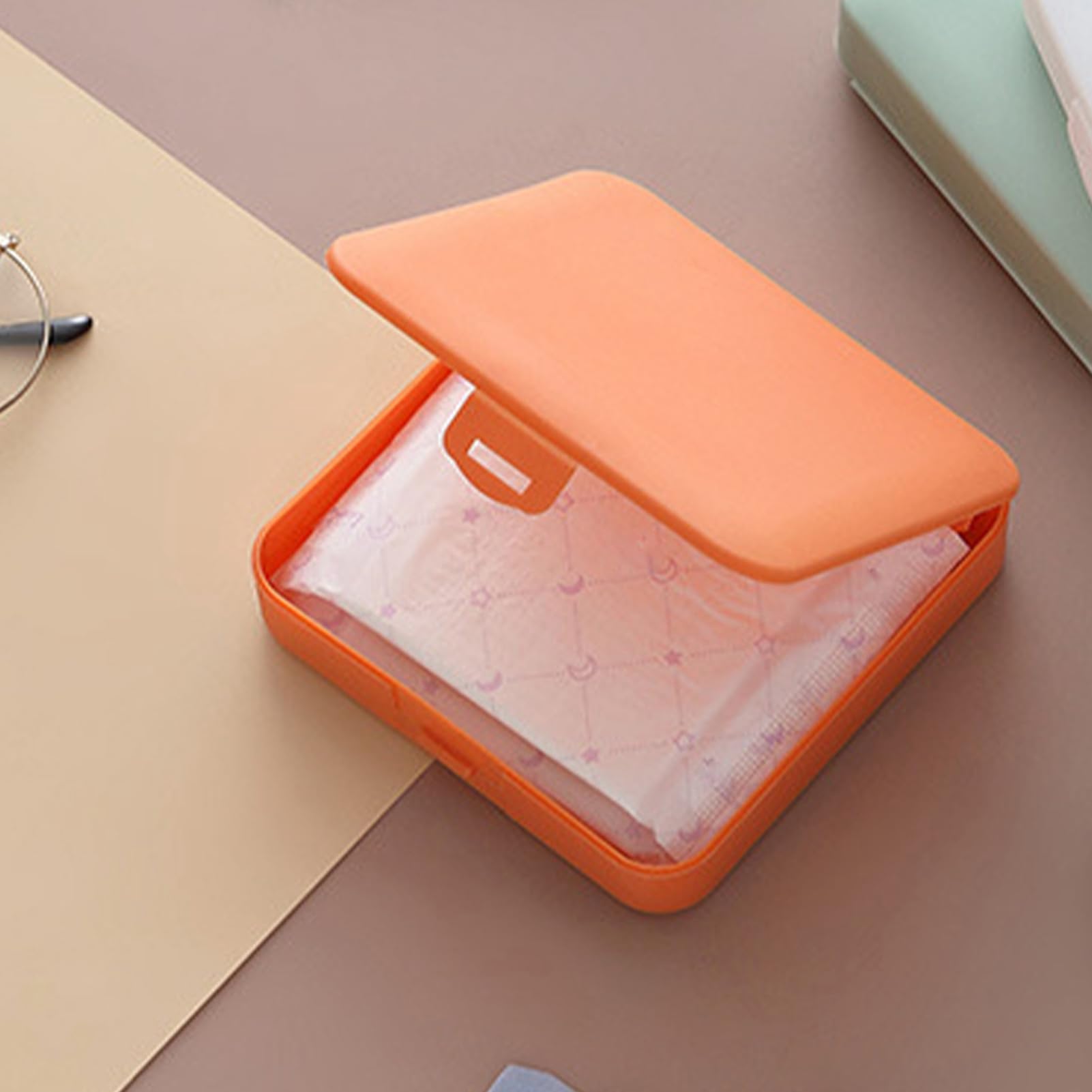Photo 1 of Sanitary Napkin Storage Box, Large Capacity, Portable, Multi-Functional, Simple Buckle, for Menstrual PadsLPNPMEZ4334998

