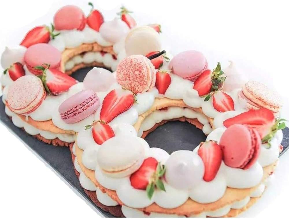 Amacoam Moulle Number Cake Moulle Chiffre Cake Moules A Gateaux Acrylique Moule A Cake Grand Nombre De 0 A 8 Pour Creme De Gateau Aux Fruits Gateau De Mariage Gateau Danniversaire Bonbons