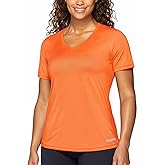 Zengjo Womens Running Shirts Quick Dry Short Sleeve Workout Yoga Tops V Neck Athletic Tees Sports Exercise Wicking T-Shirt