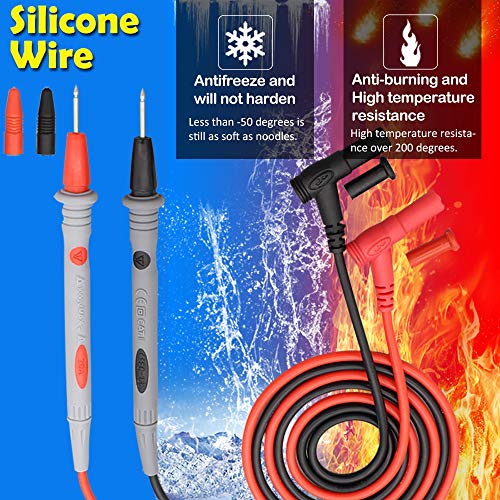 Multimeter Test Leads with Banana Plug Digital Multi Meter Clamp Tester Probe Test Probes Leads for Multimeter Electronic Test Leads Multimeter Accessories