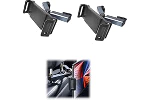 Asphodelia 2PCS Tablet Holder for Car Headrest - 360° Rotating Universal Car Tablet Mount for Backseat, Compatible with iPad,