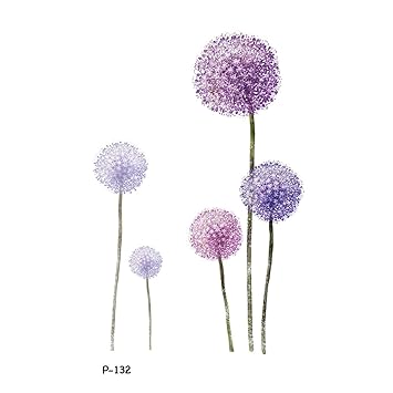 Wyuen 5 Feuilles Pissenlit Fleur Autocollant De Tatouage