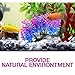 AQC Aquarium Decor | Artificial Aquarium Fish Tank Fresh Water Plant Decoration Ornament | Vivid Color Plastic Algae with Ceramic Base | Non-Toxic Fade-Resistant PVC Easy Maintenance | 1411.4