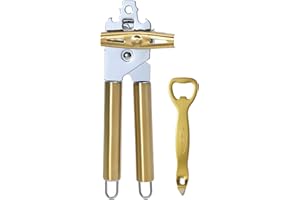 Gold Can Opener and Bottler Openers, Heavy Duty Stainless Steel Manual Can Openers (2 In 1)