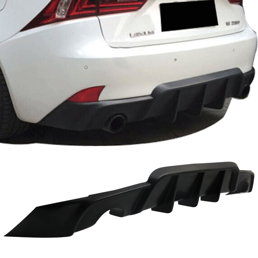 Rear Bumper Lip Diffuser Fits 2014-2016 Lexus IS 250 IS350 | Walker Style  PU Add on Aftermarket Replacement Parts Rear Splitter by IKON MOTORSPORTS |  2015