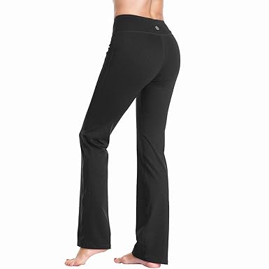 Amazon.com: DAYOUNG Womens Bootcut Yoga Pants with Inner ...