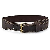 Style n Craft - 3" Wide, Long, Tapered Full-Grain Oiled Leather Work Belt, Durable, Stylish and Rugged, available in 3 sizes