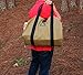 ForestWonder Firewood Carrier Log Carrier Wood Carrying Bag for Fireplace 16oz Waxed Canvas - Long Heavy Duty Handle and Security Strap