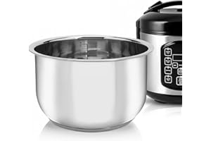 Linkidea Rice Cooker Stainless Steel Inner Pot Compatible with Aroma ARC-954SBD, ARC-914SBDS, Dishwasher Safe, No Coating Rep