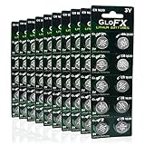 GloFX CR1620 Batteries 100 pack bulk lithium coin button key fob watch battery wholesale lot