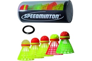 Speedminton Mix 5pk Speeder Tube - incl. 5 different Birdies for Speed ​​Badminton/ Crossminton for Outdoor Games (SM03-100-5)