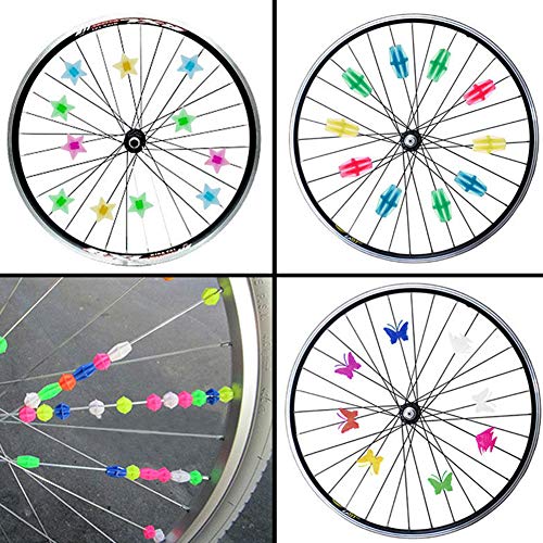image for Ouken 36Pcs Bicycle Spoke Clip Bead Star Shape Bike Wheel Decoration S