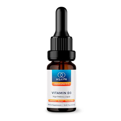 Equilife Vitamin D3 Liquid Drops, High Potency Vitamin D Liquid with ...