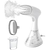 GEEZO 1600W Handheld Garment Steamer, Portable Electric Clothes Steam Iron with 3 Adjustable Steam Settings, Aluminum Heating Plate, 320ML Large Water Tank(120V US Version)