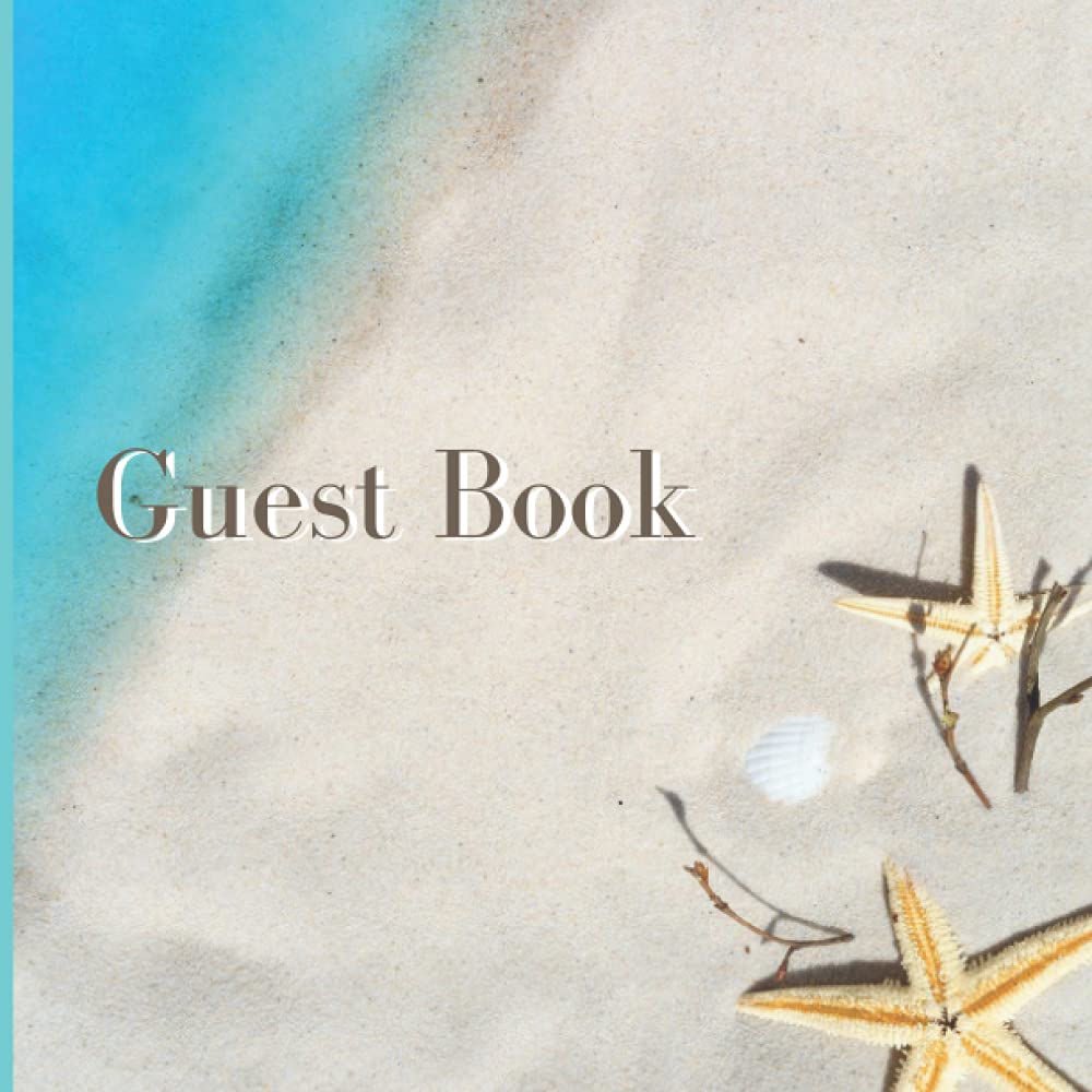 Guest Book for Beach House: Guest Book for Airbnb, Vacation Rentals, Bed and Breakfast. 8.5"×8.5", 120 pages