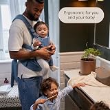 BabyBjörn Harmony Baby Carrier, Woven Mélange Blue - Ergonomic Baby Carrier view 8
