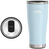 THERMOS ICON SERIES, Stainless Steel Cold Tumbler with Slide Lock, 24 Ounce, Glacier