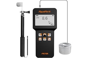 AQUAHORTI Reptile UV Index Meter,0-388.9,for UVB Fluorescent Lamp and LED Lights,Sunlight. Record UVI Distribution
