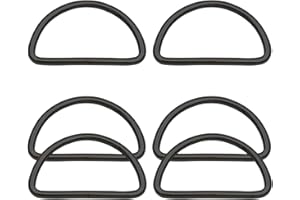 ZoloAJay D Rings Welded Strong Metal Semi-Circular D Ring for Pet Collars Hardware Bag Ring Buckle Strap Hand DIY Sewing