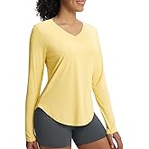 baleaf Women's Long Sleeve Sun Shirts UPF50+ UV Protection V Neck Rash Guard Lightweight Quick Dry Workout Hiking Tops