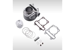 MOFANS 57.4mm Piston Assembled Cylinder Top End Rebuild Kit Fit for GY6 150cc Engine Nearly All 150cc Chinese Go Karts Rebuild Kit