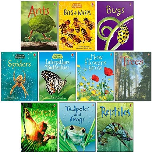 Usborne Beginners Nature 10 Books Box Set Collection (Reptiles