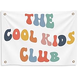 Yinkin The Cool Kids Club Wall Banner Playroom