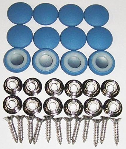 Set Of 12 Dura Snap Upholstery Buttons #30 Ocean Blue Vinyl