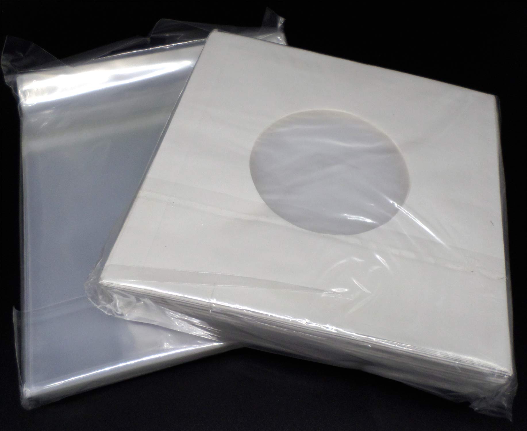 docsmagic.de 100 Polylined Paper Inner Sleeves + Resealable Outer Bags for 12" 33rpm Vinyl Records 3 Mil