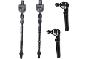 KFVF 4PC ES3712 EV800049 Front Outer Inner Tie Rod End Kit for Subaru Forester 03-08, Impreza 04-11, Legacy 10-14, Outback 10-14, Outer Tie Rods and Inner Tie Rods for Saab 9-2x 05-06