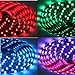 TINGKAM Party Essentials Music Controller LED Strip Light Kit 5M 150 LEDs 5050 Waterproof RGB Flexible Led Bands 20 Key Music Controller 2.5A US Power Supply