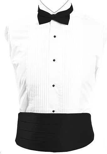 Men's Black/White Zebra Skin Design Polyester Bowtie & Matching Cummerbund