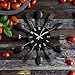 Timelike Kitchen Wall Clock, 3D Removable Modern Creative Cutlery Kitchen Spoon Fork Wall Clock Mirror Wall Decal Wall Sticker Room Home Decoration (Black)