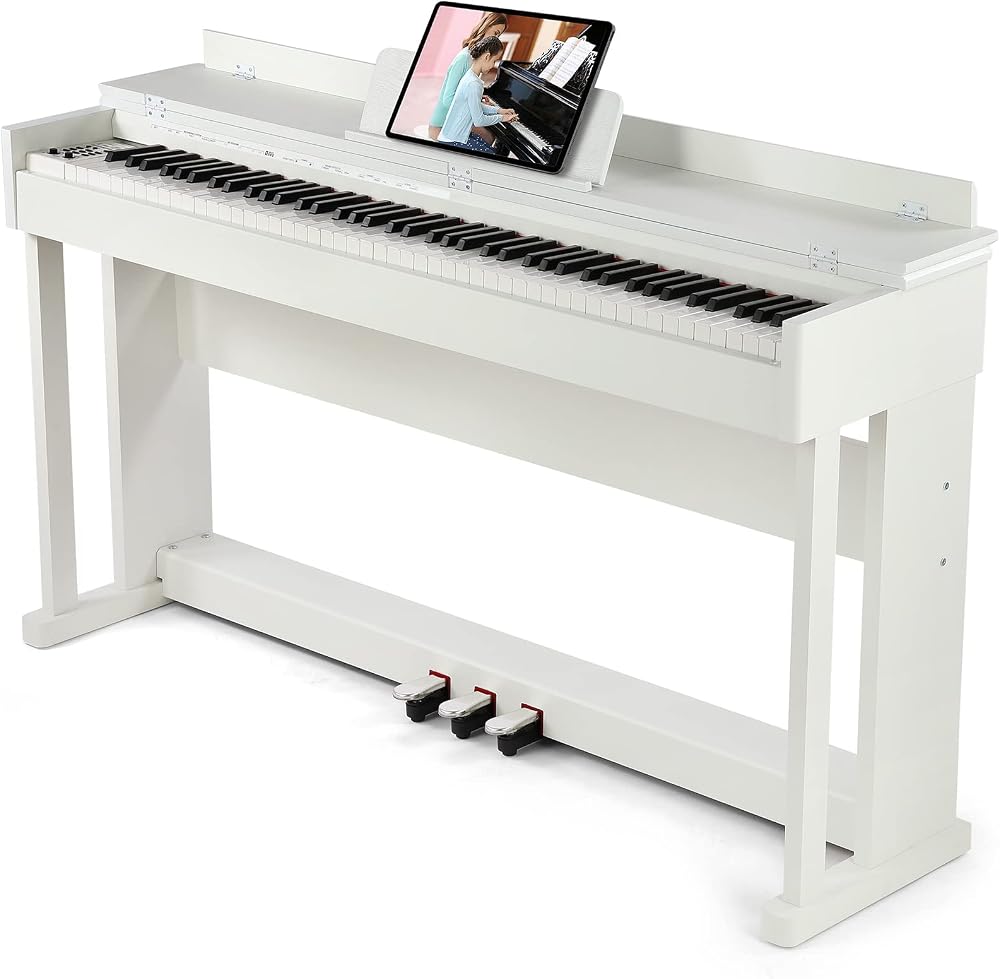 Artist Hand 88 Key Digital Piano Hammer Action with Stand White