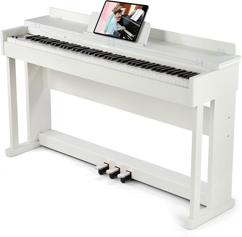 Artist Hand 88 Key Digital Piano Hammer Action with Stand White