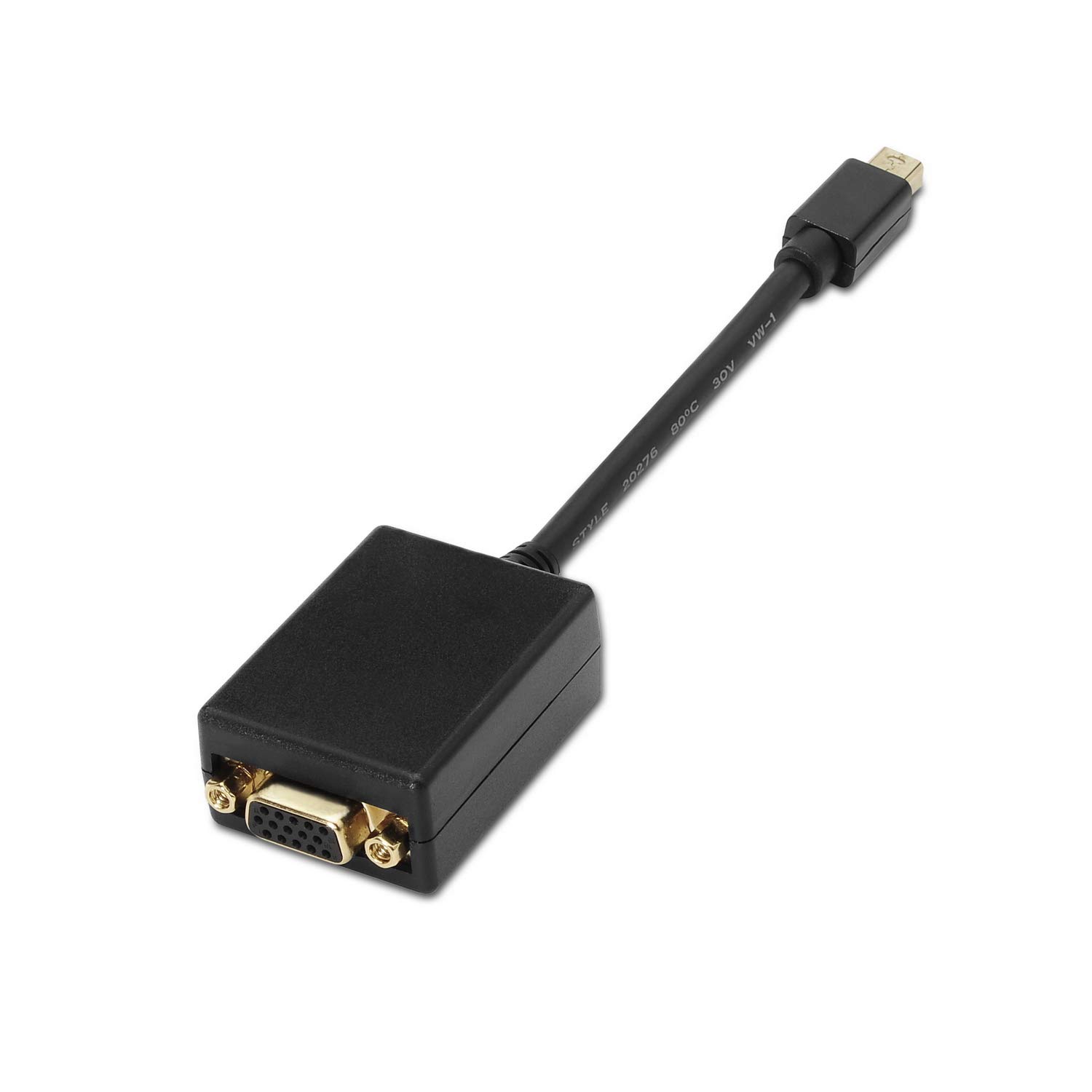 AISENS A125 – 0135 – 15 cm Mini DP to SVGA Converter, Black