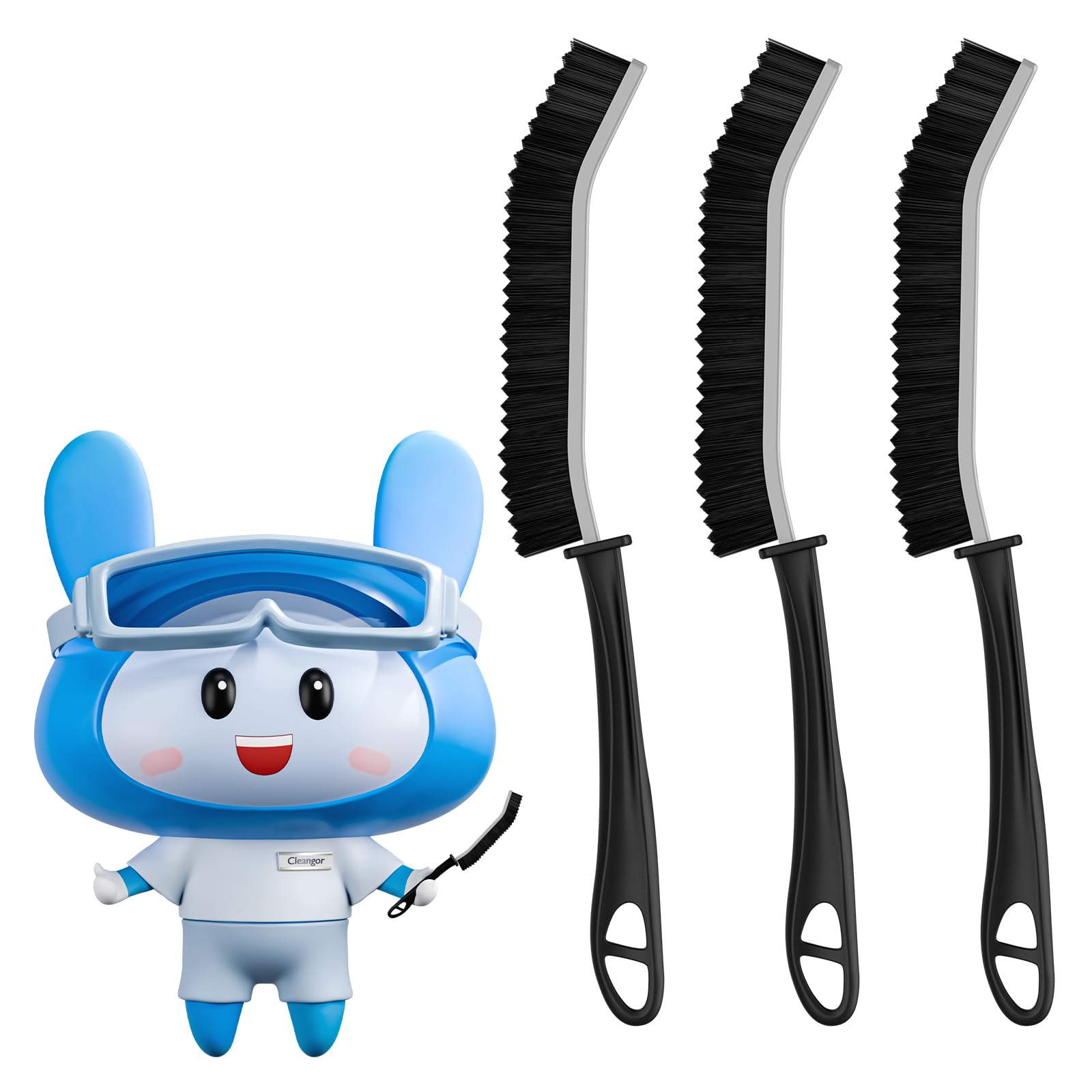 Cleangor Fugen und Eckenbürste Reinigungsbürste | Zahnborsten für hartnäckigen Schmutz Ergonomischer Handgriff | Für Dusche, Küche & Fliesen