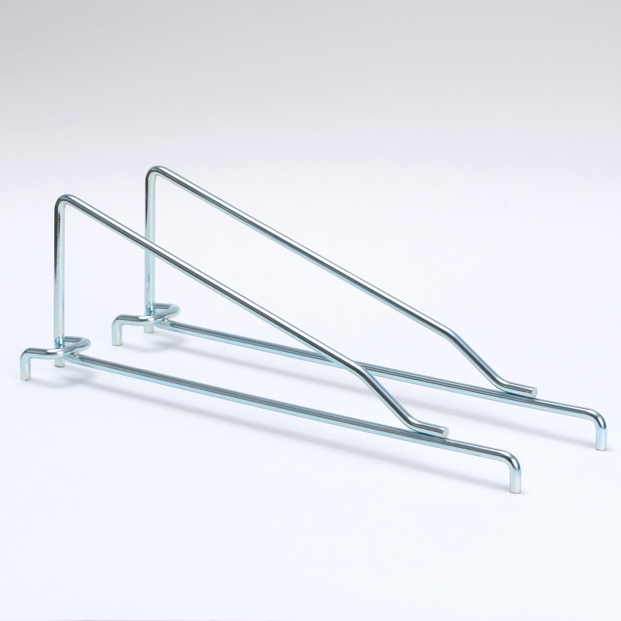 Photo 1 of (2 Pack) Durable Wire Bracket for 1/4-inch Thick Perforated Panel — Supports Wood, Glass, and Curved Shelves — Sturdy, Spacious Storage Solution for garages, workshops, and Trade Show Booths (12" L)