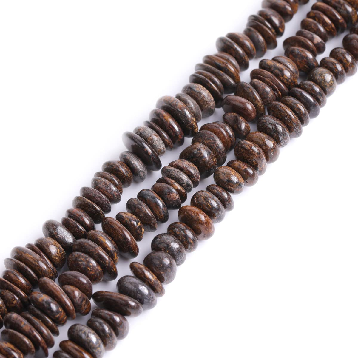 Sweet & Happy Girl's Store 3-5X10-12mm Freeform Potato Shape Gemstone Bronzite Beads Strand 15 Inch Jewellery Making Beads
