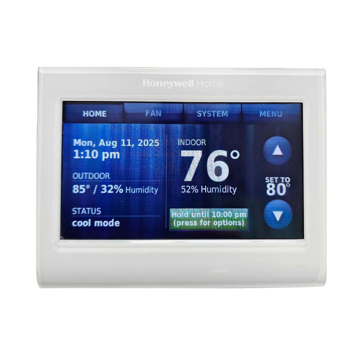 Honeywell TH9320WF5003 Wi-Fi 9000 Color Touch Screen Programmable Thermostat, 3.5 x 4.5 Inch, White, 'Requires C Wire"